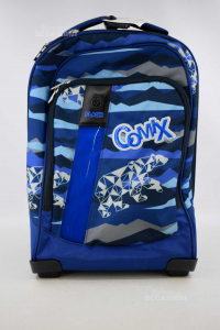 Backpack Comixflash With Wheels Color Blue 32x45x20 Cm
