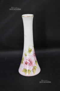 Vase Blumenständer In Porzellan Lackiert Iris Rumänien H 19 Cm