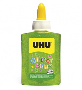 UHU glitter glue bottle verde
