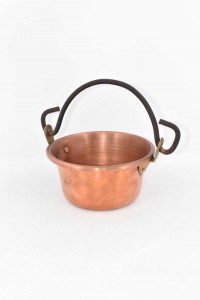 Pan Of In Copper With Handle 19 Cmx10 Cm