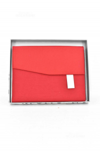 Holder Documents Portfolio Flap Red Nava In Fabric 32x24 Cm New
