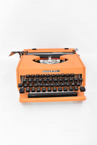 Typewriter Antares Lisa 30 Orange Vintage Years 70