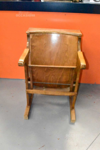 Sessel Von Theater Aus Holz,mit Sitzen Falten Jahrgang