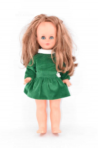 Doll Vintage Sebino Made In Italy Dress Black Height 46 Cm