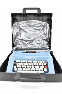 Typewriter Olivetti Study 46 Color Lightblue With Case Black