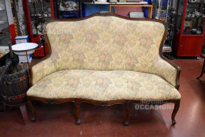 Sofa Vintage-Holz Und Stoff