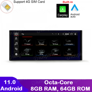 ANDROID navigatore per Audi A8 S8 D4 2010-2017 MMI 3G 12.3 pollici CarPlay Android Auto GPS WI-FI Bluetooth Octa-Core 8GB RAM 64GB ROM 4G LTE