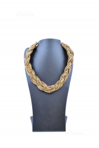Halskette Perlen Vergoldet Verflochten Girocollo