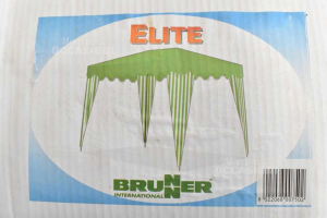 Gazebo Verde Bianco Elite Brunner 200x300 Cm
