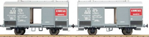 Set di due carri per il trasporto vino Tipo Mv di proprietà della società Ermewa immatricolati presso le FS.