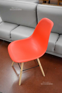 Stuhl Für Schreibtisch Rot Beine Aus Holz