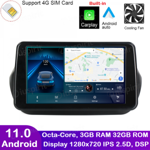 ANDROID autoradio navigatore per Fiat Fiorino Fiat Qubo Citroen Nemo Peugeot Bipper 2008-2015 CarPlay Android Auto GPS USB WI-FI Bluetooth 4G LTE