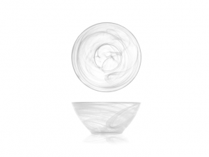 H&H coppetta vetro alabastro bianca cm14