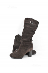 Boots Woman Igi& Co Size 38 Brown Scamociati,heel 9 Cm