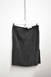 Skirt Woman Gianfranco Ferrè Gray Dark Size.50 100% Silk