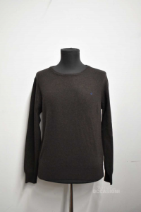 Sweater Man Brooksfield Brown 100% Wool Size 48