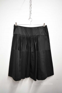 Skirt Woman Butxmara Size.44 Black Cotton And Acetate