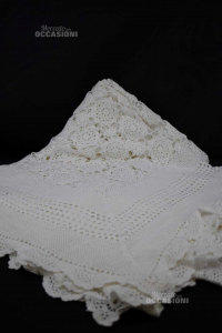 Tagesdecke Baumwolle Weiß Bestickt Pro Bett Doppel
