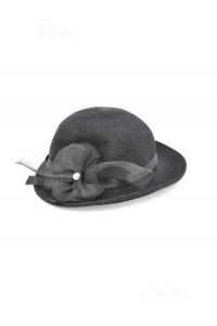 Lady Hat In Wool Black Made In Italy