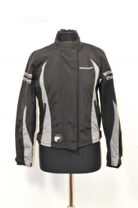 Motorcycle Jacket Woman Bering Black Grey With Protections Sizexs