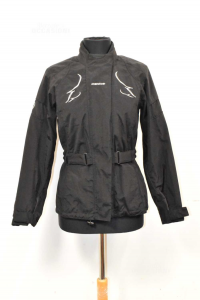 Motorcycle Jacket Woman Bering Black Grey With Protections Size S
