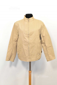 Jacke Licht Mann Farbe Beige Marke Moncler Original Größe 44-46 Size
