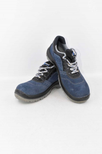 Schuhe Unfallverhütung Blaues Leder Größe 44 Marke Upower