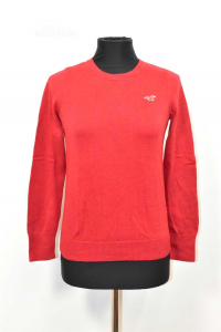 Sweater Woman Hollyster Size S Red