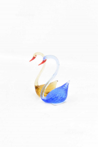 Pair Swans Which Form Heart Blue And Orange