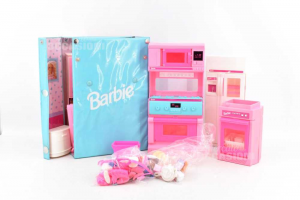 Kiste Spiel Schuber Barbie Mit Möbel Verschiedene Und Zubehör