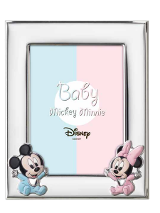 Cornice Disney laminata argento Baby Minnie Mickey Mouse D5754L