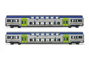 FS Trenitalia, set di 2 carrozze intermedie Vivalto, livrea DPR con vecchio logo Vivalto, ep. VI