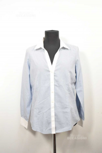 Shirt Woman Brooks Brothers Size.12 Light Blue White