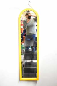 Specchio Da Ingresso Giallo 110x30 Cm