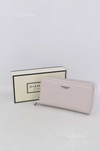 Geldbörse Aus Kunstleder Diana & Co.neu Reißverschluss Doppel Farbe Sahne