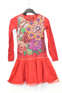 Kleid Baby Desigual Rot Mit Rock In Tulle