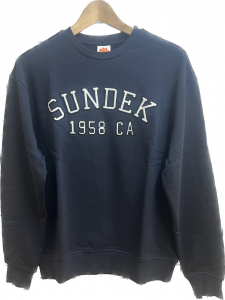 Felpa Sundek Hoodie College Sweatshirt Blue