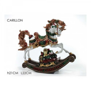 General Trade Carillon Cavallo A Dondolo Realistico Decorato