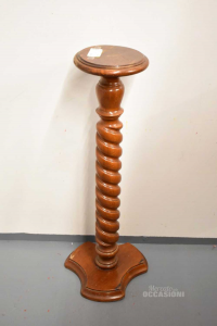 Floor Lamp Holder Wooden Vase Height 87 Cm