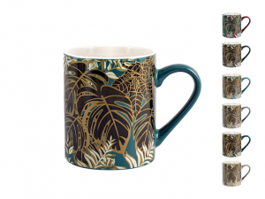H&H tazza mug porcellana decoro botanico