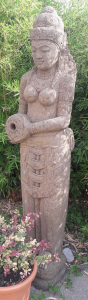 Statua Shiva con fontana in pietra balinese