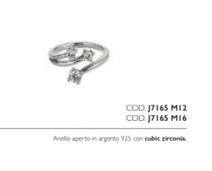 Sovrani anello donna  in argento 925 con zirconi 12 J7165