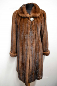 Fur Of Real Mink Fur Size.ml With Pockets Dark