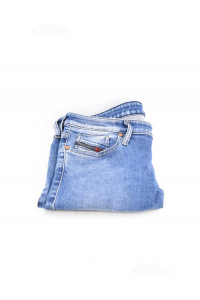 Jeans Woman Diesel Strecht Skinzee Low Zip Size.w 31 / L 32