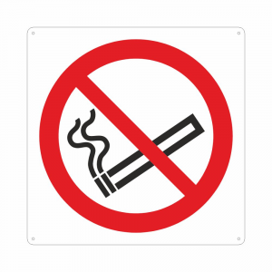 Cartello con simbolo vietato fumare P002