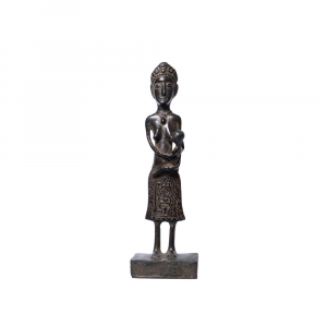 Statuetta Donna con bambino tribale in ottone # DS40