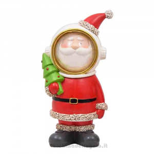 Babbo Natale Astronauta decorativo con alberello 13x10,5x24.5 cm - Natale