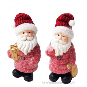 Babbo Natale decorativo in resina (due modelli assortiti) 11.5 cm - Natale