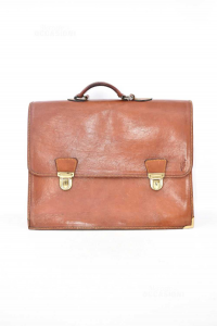 Suitcase 24 Ore In True Leather Brown Brand Filò With Keys