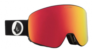 Maschera Snowboard Volcom Goggles Odyssey Gloss Black Red Chrome